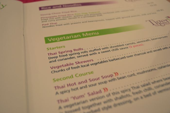 tigerlily oldmeldrum vegetarian menu