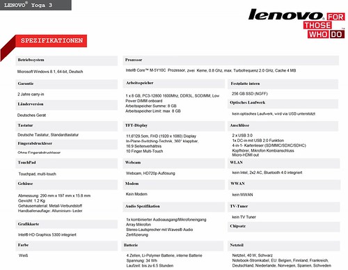 Lenovo Yoga 3 11
