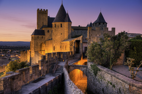 france castle nightshot dusk carcassonne languedocroussillon coth greatphotographers