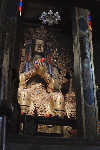 statue highway buddha monastery northern gompa dharmachakra mudra gochen dege derge sichuantibet g317