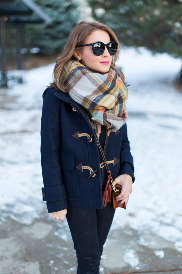 Zara plaid blanket scarf
