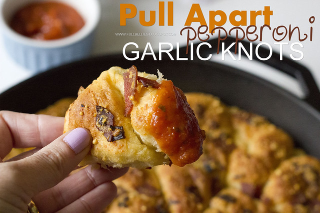 Pull Apart Pepperoni Garlic Knots