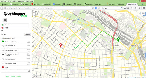 Routing using Buenos Aires 1870 data