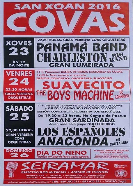 Viveiro 2016 - Festas de San Xoán en Covas - cartel