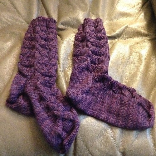 That time when I finished a pair of socks and realized the yarn would probably make a better shawl then socks....