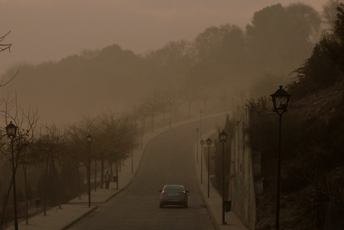 sunset españa mist fog landscape atardecer andalucía spain niebla jaén úbeda huertas