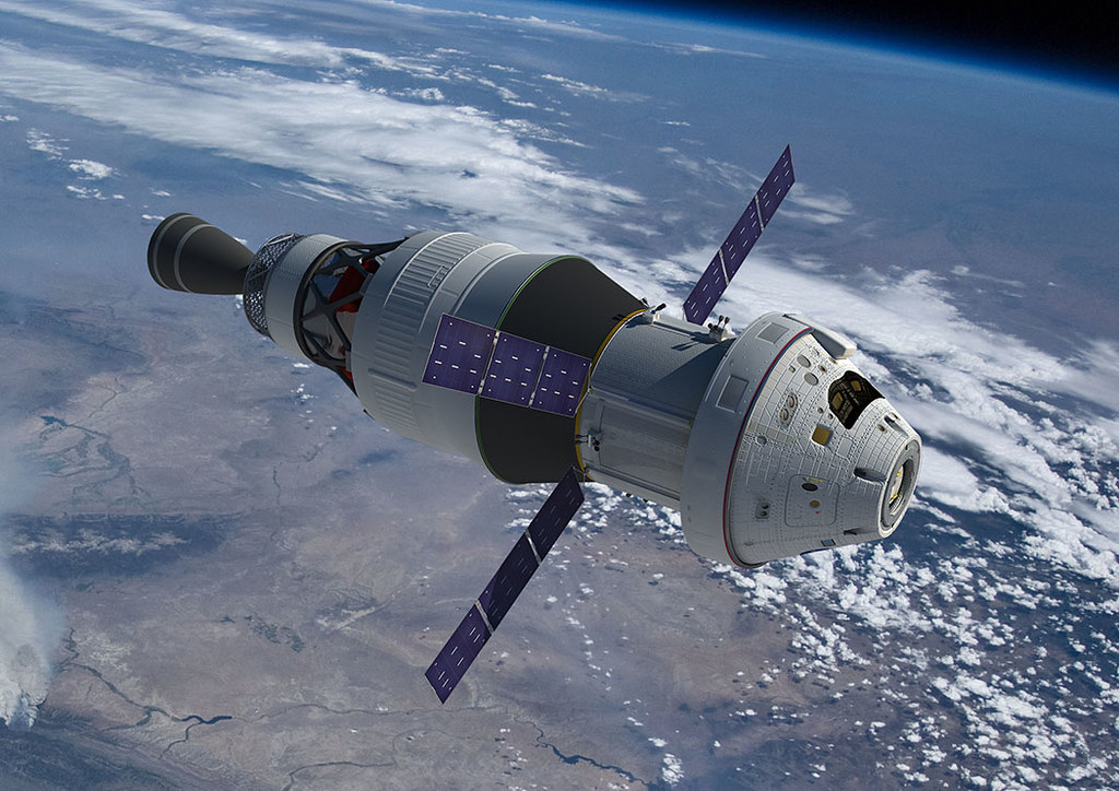 Artist concept of the Orion spacecraft.
