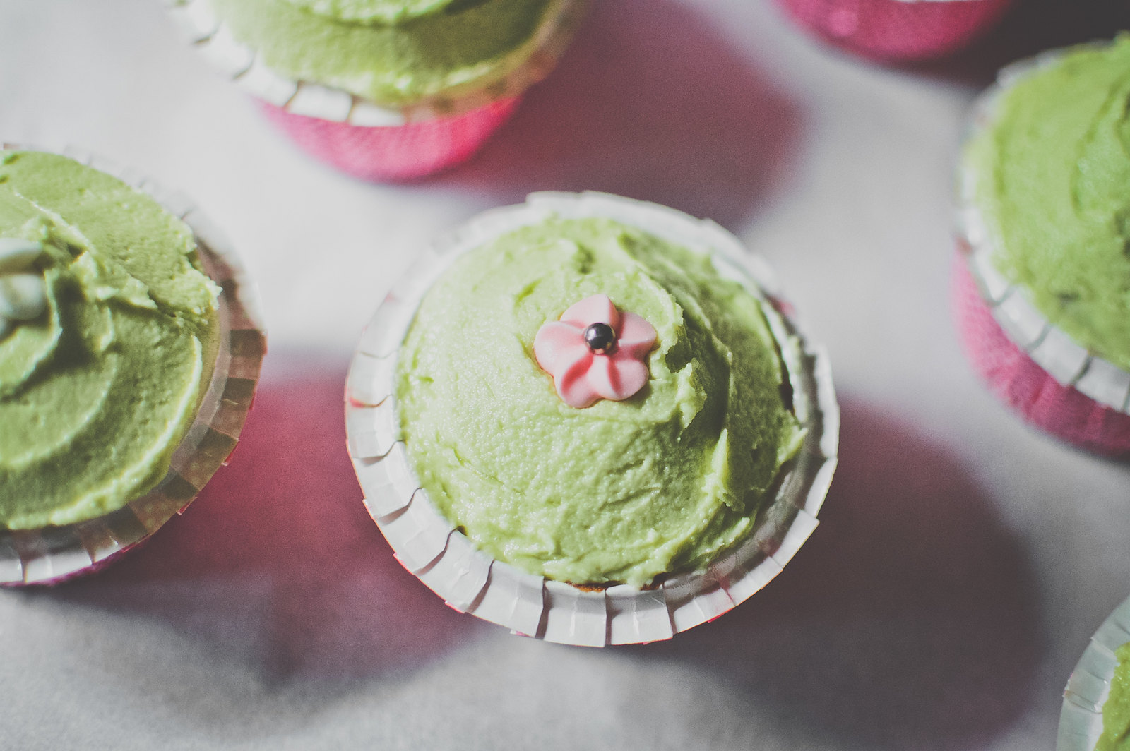 Honey Cupcakes Green Tea Icing