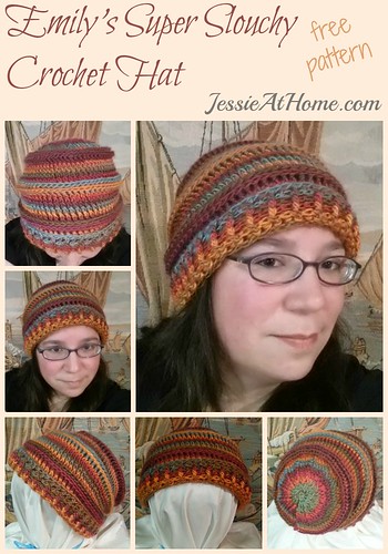 Emily's Super Slouchy Crochet Hat ~ Free Crochet Pattern from Jessie At Home