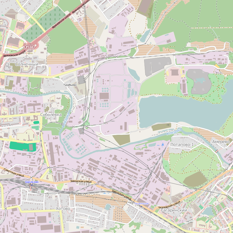 Карта подъездного пути в Щёлково