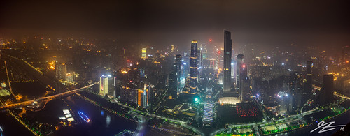 guangzhou china city bridge light panorama house tower water skyline museum night river square landscape four lights evening tv haze opera long exposure cityscape seasons view library sony voigtlander pollution guangdong pearl ifc height canton 21mm ultron k11 huacheng a7r