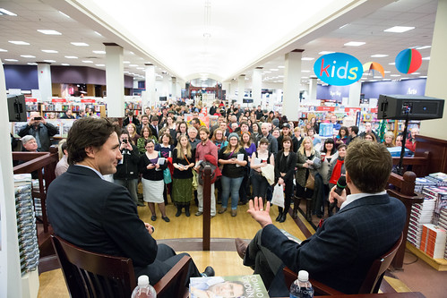 Justin and Seamus O'Regan meet supporters in St. John's. December 4, 2014.