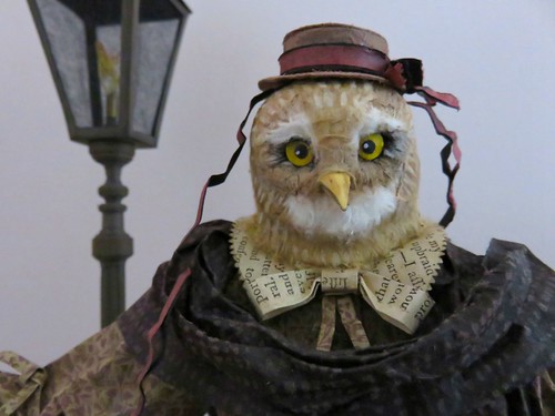 Poet - Owl Paper Sculpture
