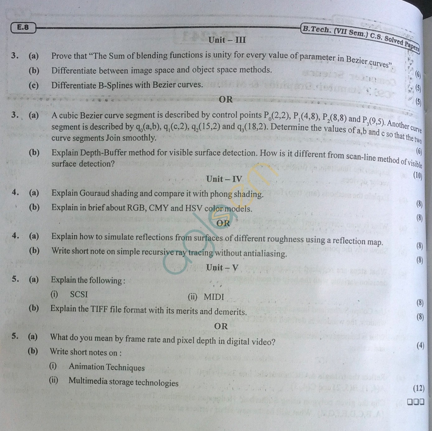 RTU: Question Papers 2013 - 7 Semester - CS - 7E4241