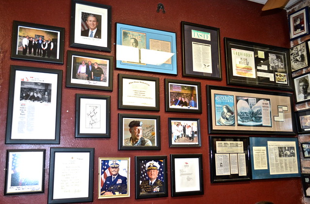 hall of fame at the Mothers New Orleans restaurant