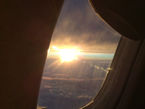 Plane Window Sunset (United Express/Shuttle America EMB170 ORD-DCA)