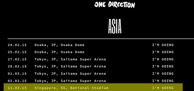 One direction singapore