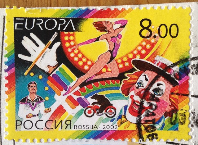 Russian Rainbow Circus Stamp