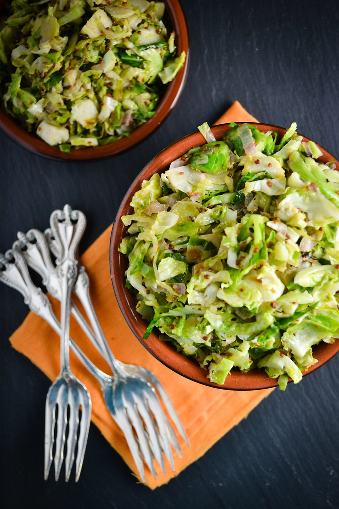 Shredded Brussel Sprouts with Shallots and Caraway Seeds | Things I Made Today