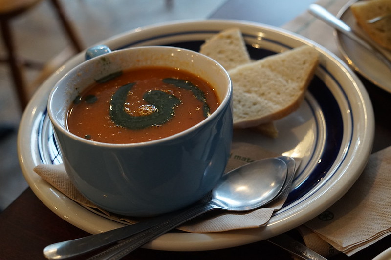 Tomato Basil Soup at Bloomers