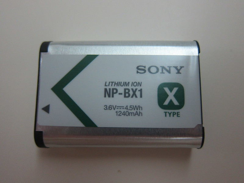 Sony HDRAS20/B Action Video Camera - NP-BX1 Battery Front