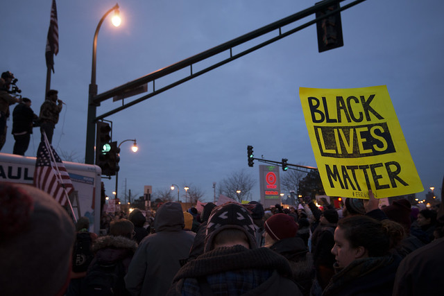 Solidarity rally and march for Michael Brown in response to the Furguson grand jury decision from Flickr via Wylio