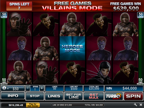 free X-Men 50 Line gamble feature