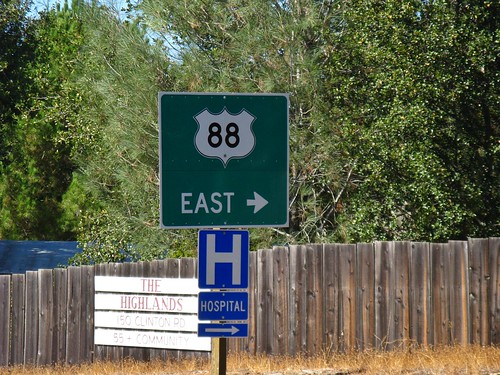 california road sign highway roadtrip jackson shield highway88 sr88