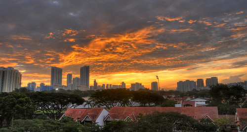 clouds sunrise singapore hdr clementi
