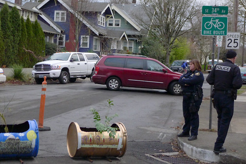 Guerrilla diverters on SE Clinton-5