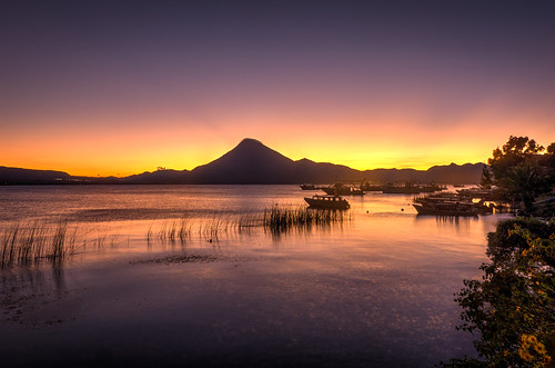sunset lake landscape guatemala atitlan sunsetlight hdr centralamerica panajachel volcanos lakeatitlan gh3 volcansanpedro landscapehdr dmcgh3