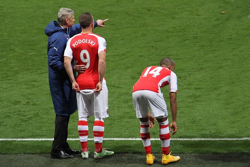 Arsene Wenger sends Lukas Podolski on