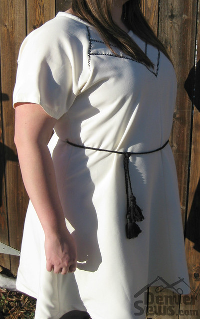 Papercut Clover Dress - Handmade Tassel Belt