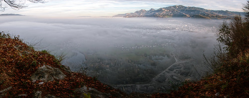 autumn mist mountains alps austria nebel herbst berge vorarlberg koblach