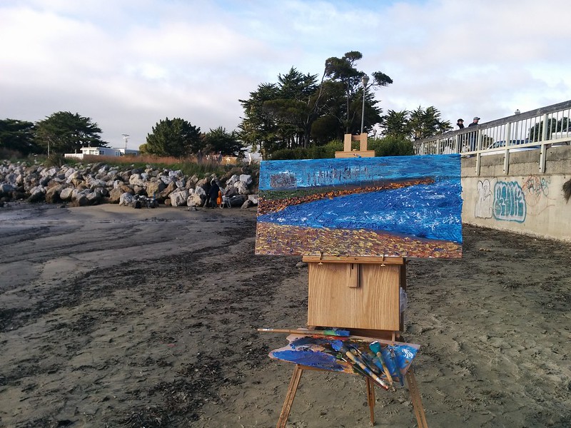 tools y brushes from fellow sketchers × sunday sketch group meeting: half moon bay ♥
