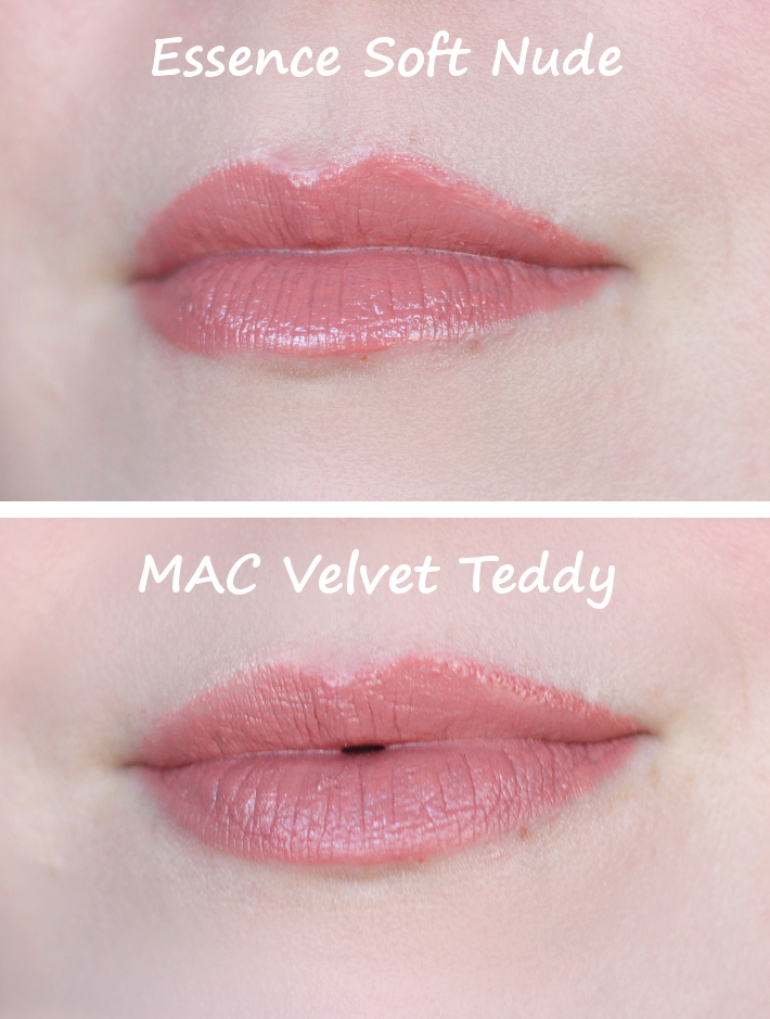 MAC Velvet Teddy dupe: Essence XXXL Longlasting Lipgloss matt effect in  Soft Nude - THE STYLING DUTCHMAN.