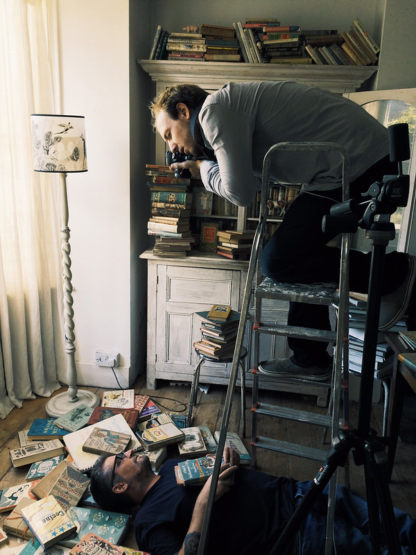 Behind the scenes whilst photographing John Hamilton for The Independent Saturday Magazine