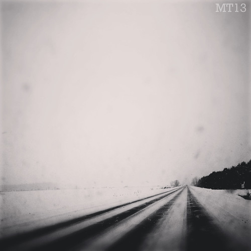 road blackandwhite snow ontario canada long matthew covered whiteout parkhill blackroad iphone trevithick narin 2013 matthewtrevithick mtphotography instagram