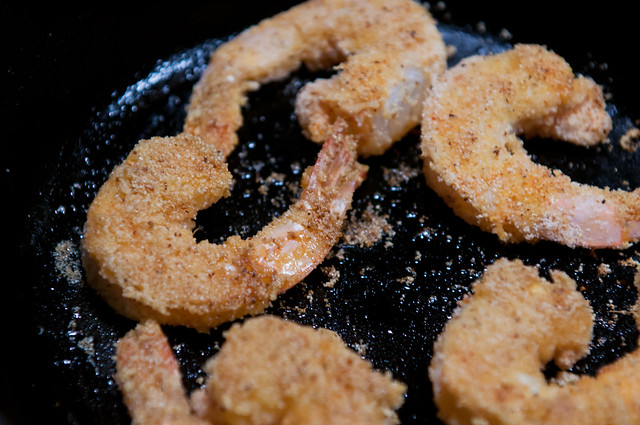 Pan-fried shrimp