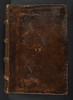 Binding of  Biblia with stamped initials
