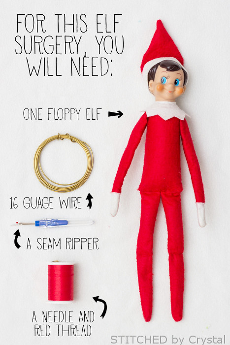 STITCHED by Crystal: Tutorial: Add Wire to an Elf on the Shelf