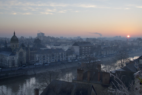 france sunrise hiver rivière laval gel froid nouvelan mayenne 2015
