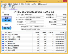 Intel SSDSA2BZ100G301 S.M.A.R.T.