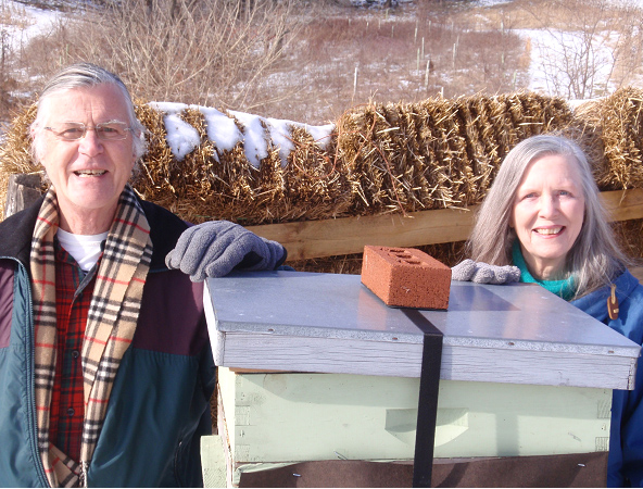 Doug and Ramona Morris at Sky Meadows State Park with the bees!