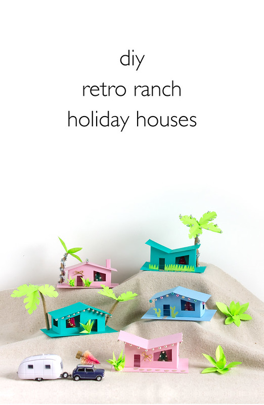 DIY Retro Ranch Holiday Houses | Click through for the tutorial and two free templates! www.vitaminihandmade.com