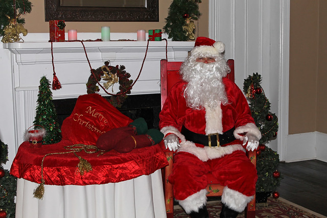 Santa comes to Wilderness Road State Park, Virginia