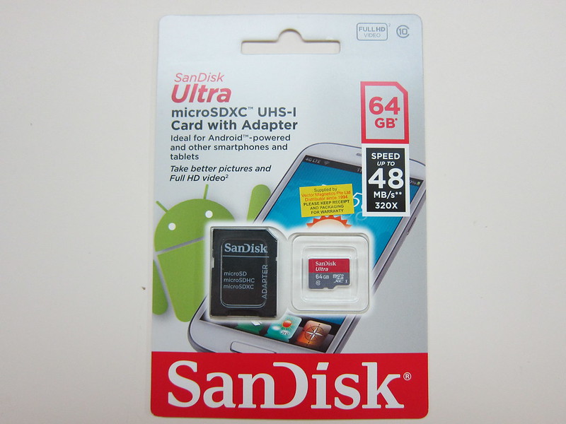 SanDisk Ultra microSDXC (64GB) Card - Pacakging Front
