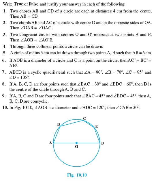 Class 9 Important Questions for Maths - Circles