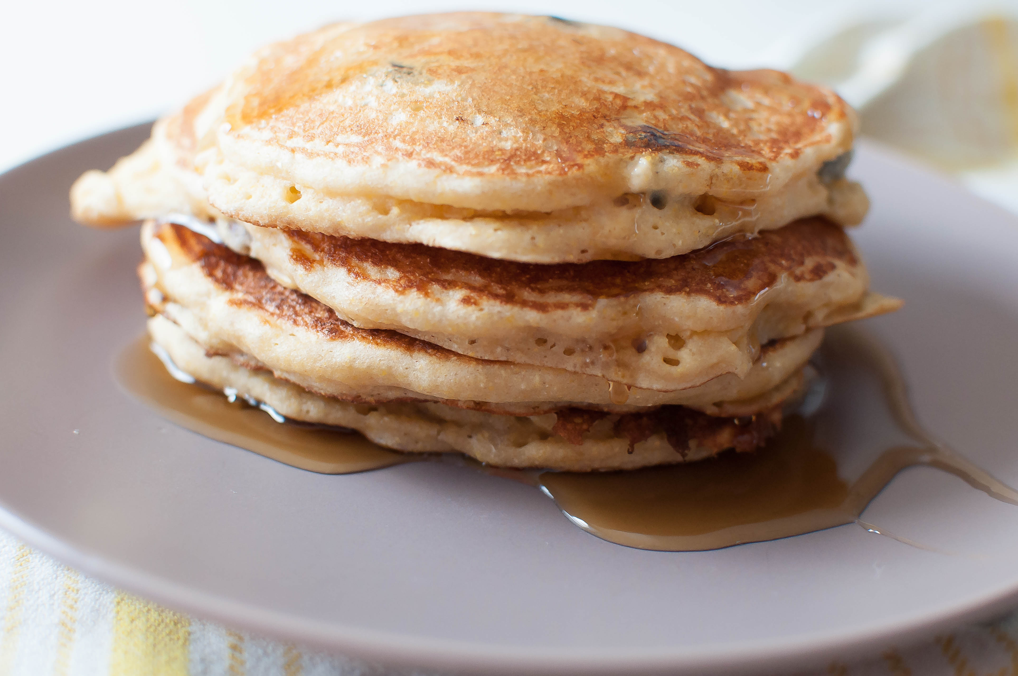 Corny Banana Blueberry Pancakes 4