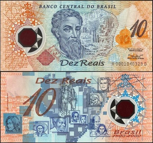 10 Reais Brazília 2000, polymer, Pick 248a